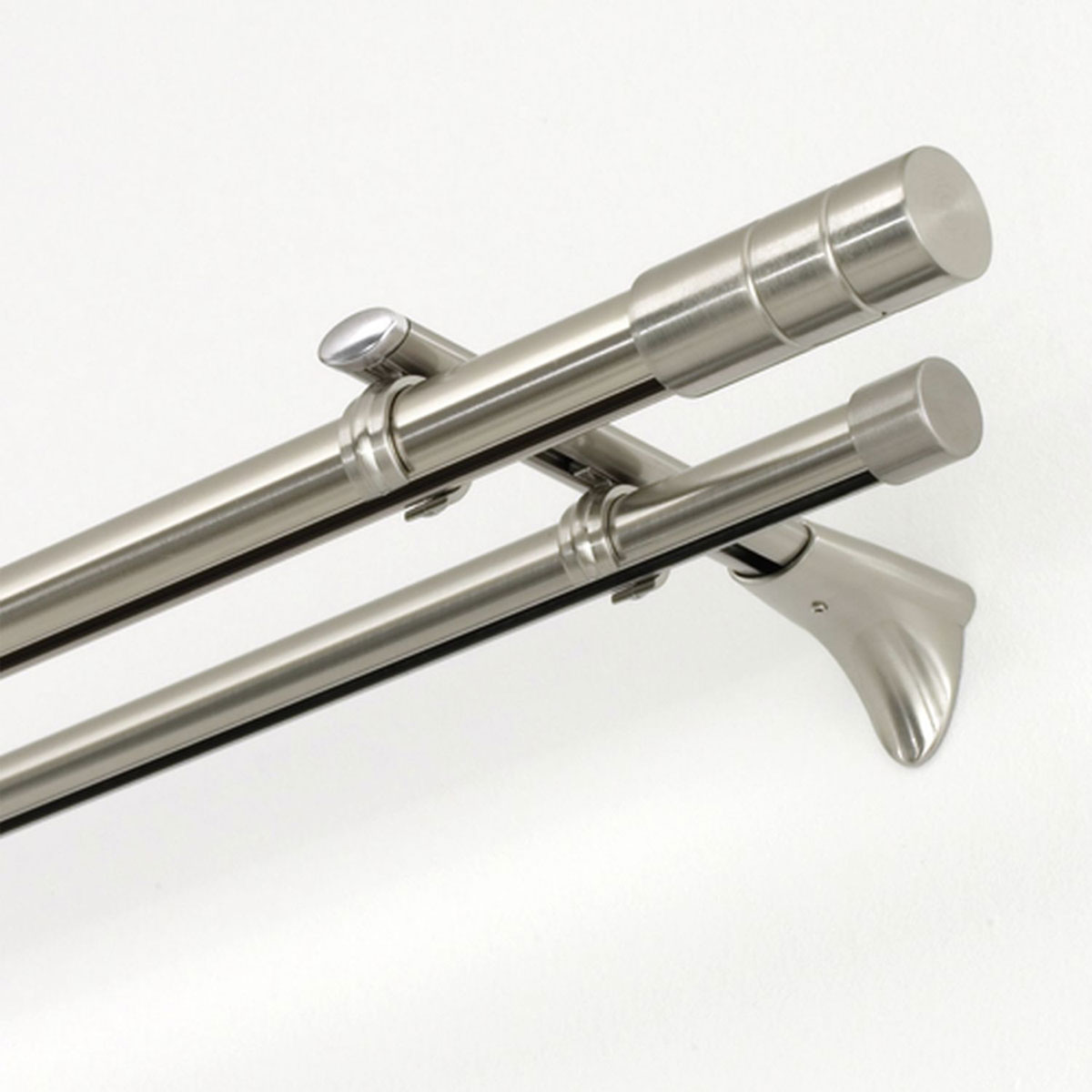 Gardinia Gardinenstange Chicago 160 cm mit Innenlauf II Durchmesser 20 mm Edelstahl-optik Bild 6