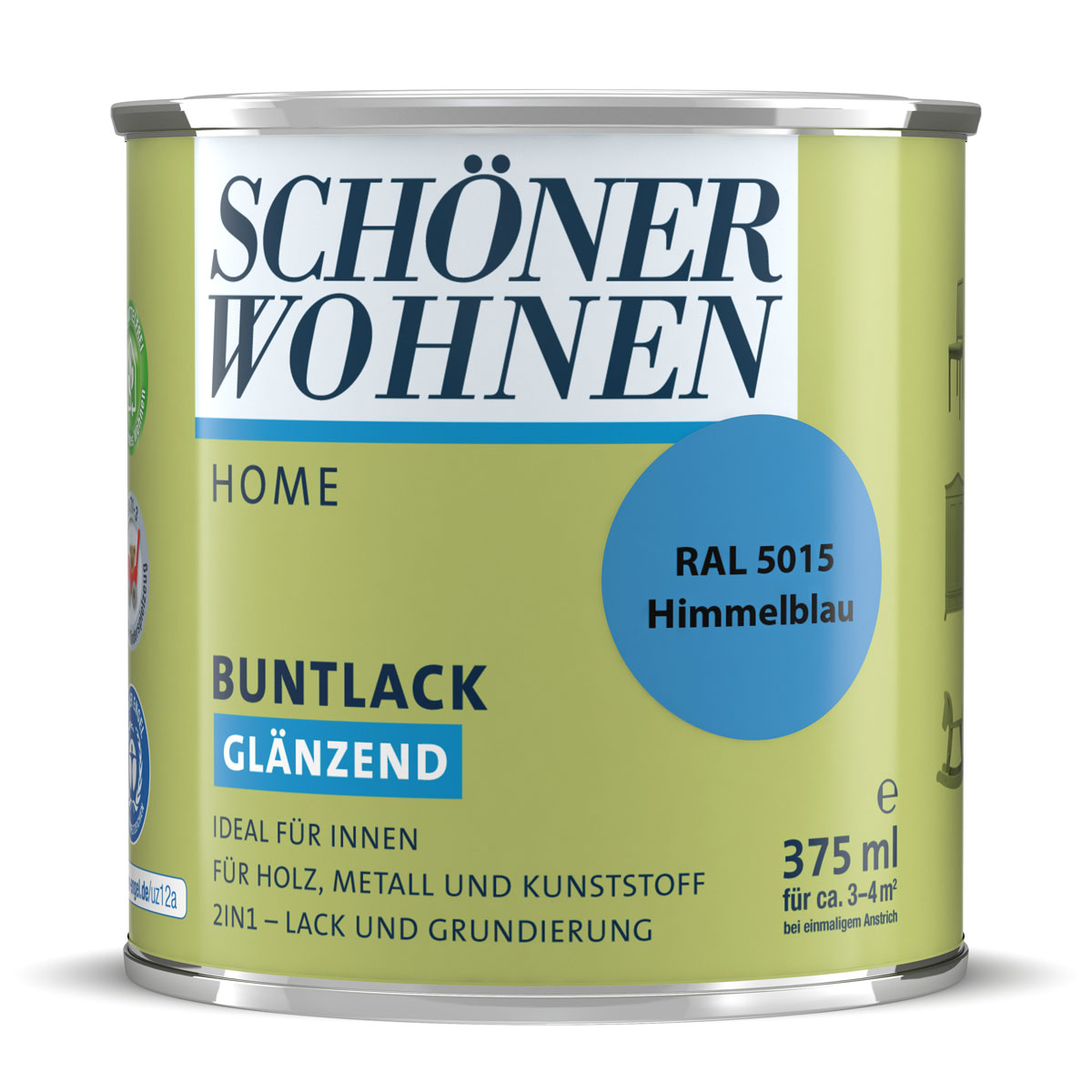 Buntlack „Home“, Himmelblau, glänzend, 375 ml