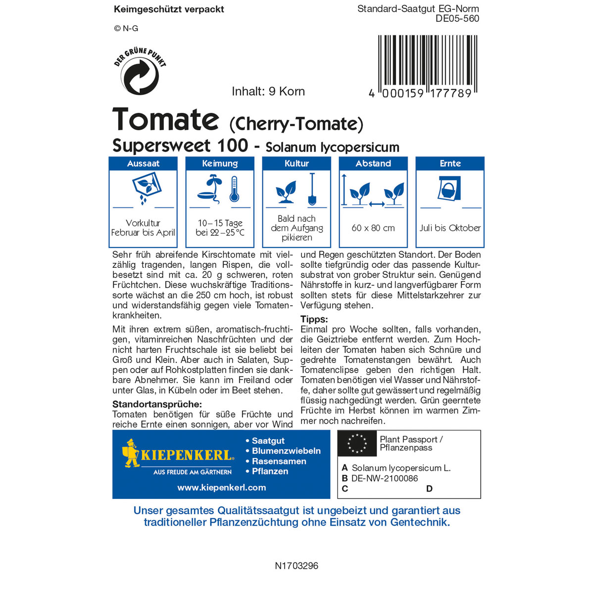 Cherry-Tomate „Supersweet“