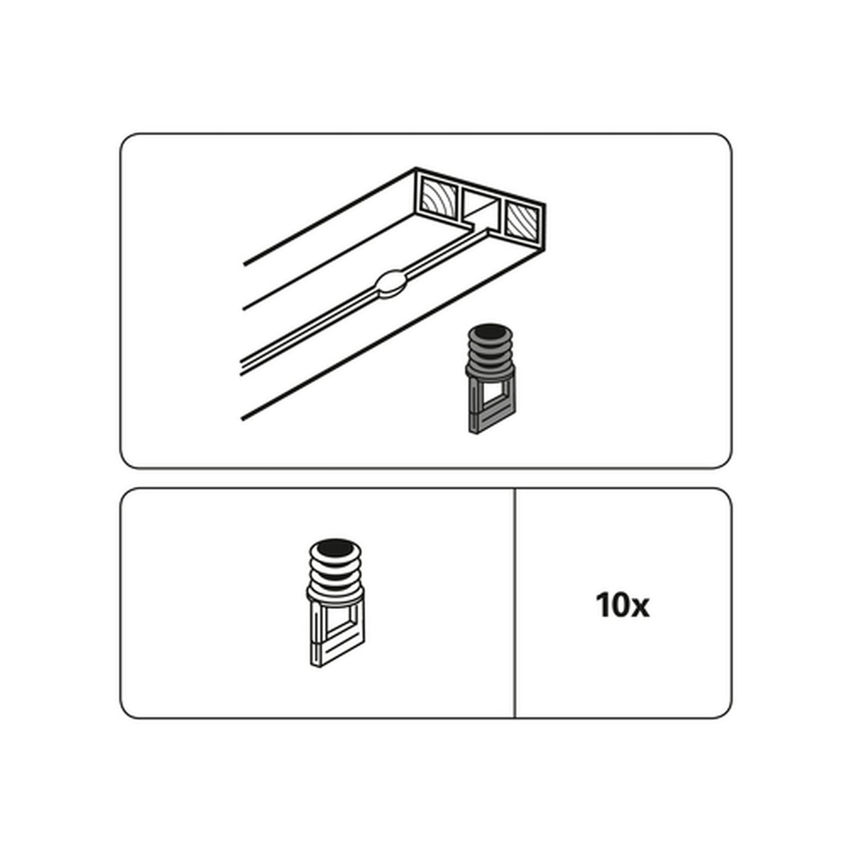 Gardinia Endfeststeller weiß Bild 2