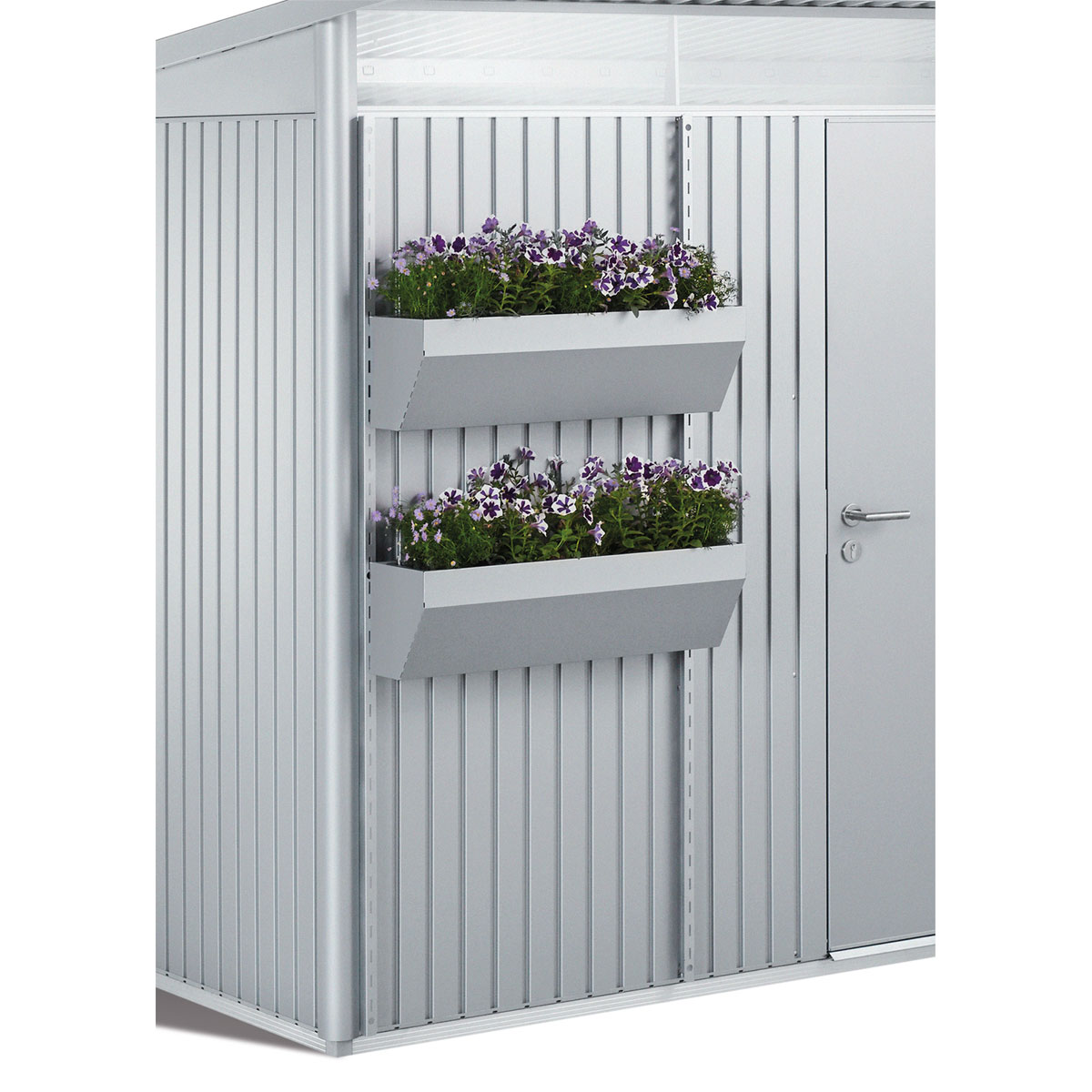 Biohort Blumenkasten FloraBoard silber-metallic