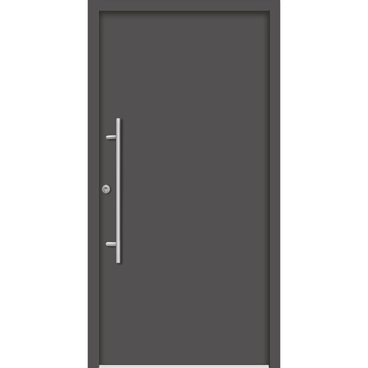 SplenDoor  Premium-Haustür Passivedoor Ribe RC2 energiesparend einbruchsicher anthrazit 100 x 210 cm links