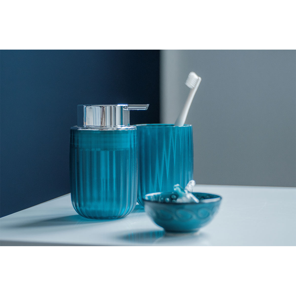 Wenko Zahnputzbecher Agropoli petrol Bild 4