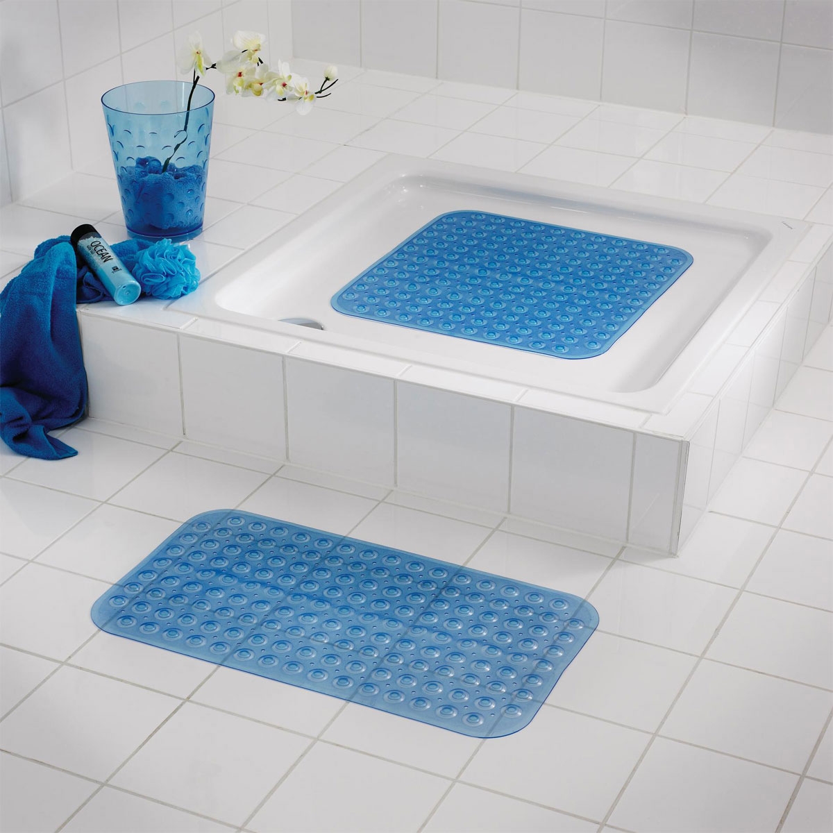 Ridder  Duscheinlage ca 51 x 54 cm Loup transparent-blau Bild 2