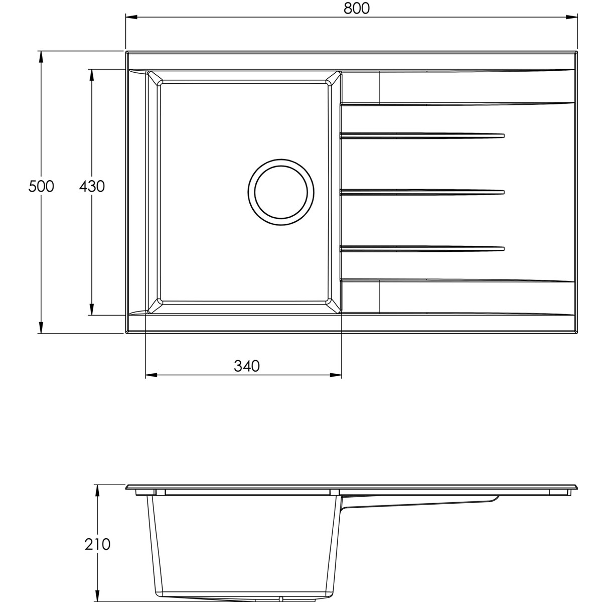 Respekta Einbauspüle Houston Mineralite Bild 11