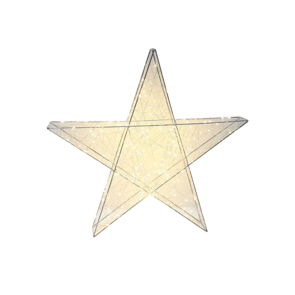 Ambientis LED-Drahtstern warmweiß 58 x 8 x 58 cm