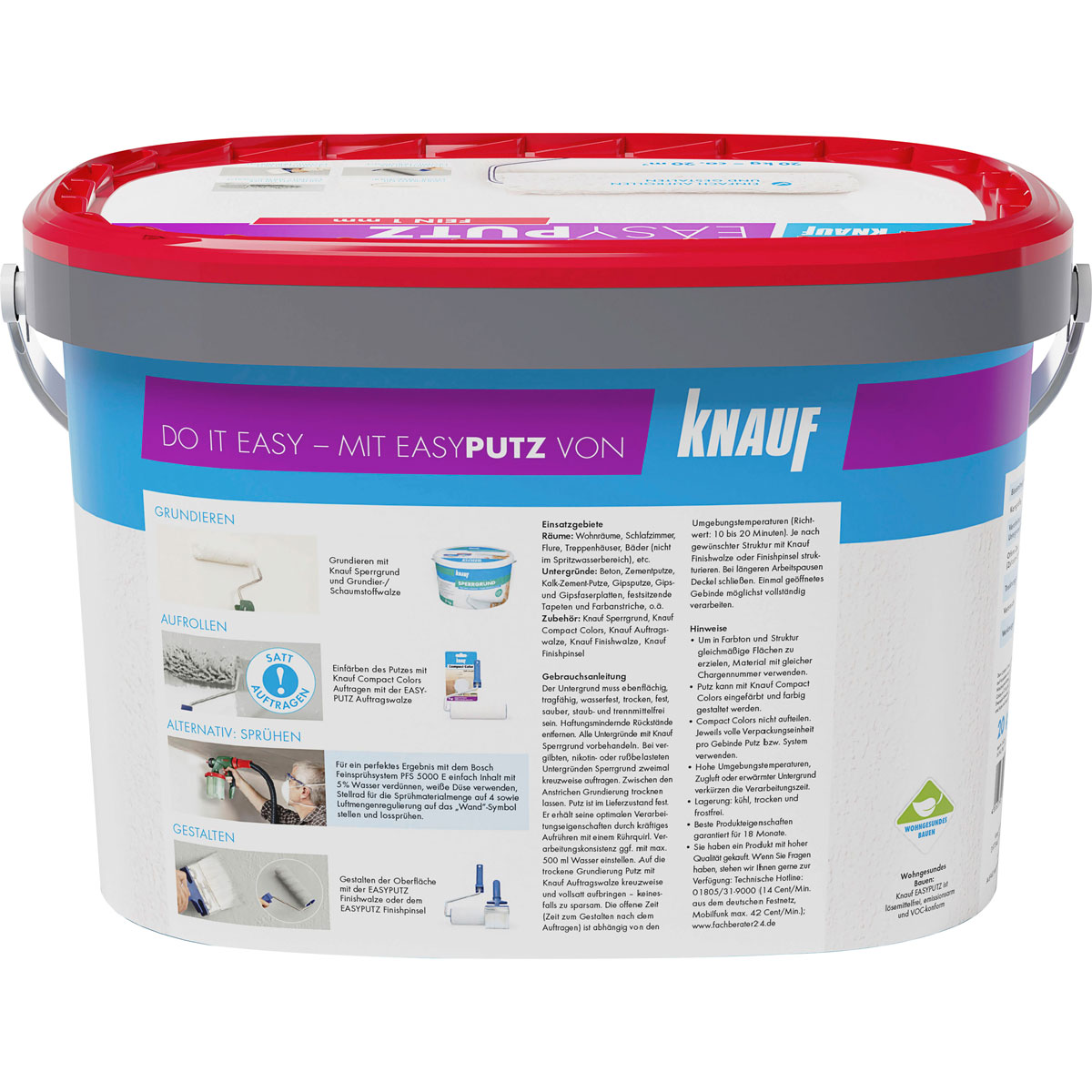 Knauf Dekorputz EASY PUTZ fein 1 mm 20 kg Bild 2