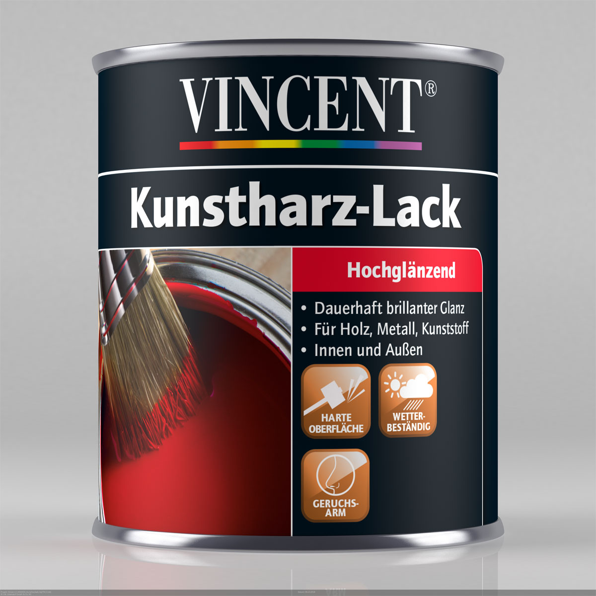 Kunstharz Buntlack „RAL 6005 Moosgrün“ hochglänzend, 125 ml