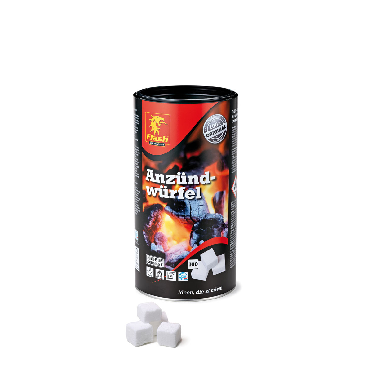 Flash Grillkohle- und Kaminanzünder 100er-Set