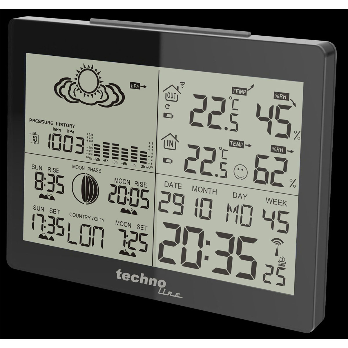 Technoline Wetterstation WS 6760 schwarz