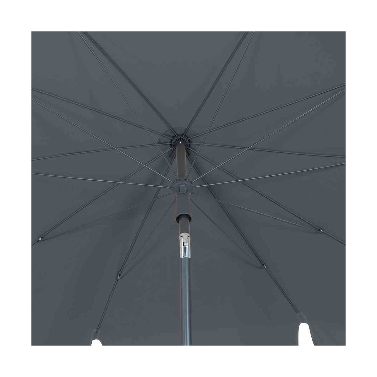 Mittelstockschirm „Tropico“, 210x140 cm, grau