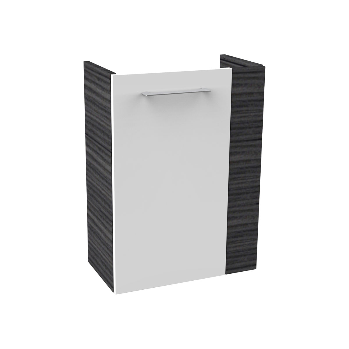 Fackelmann  Gäste-WC Waschtischunterschrank links SBC 440 x 600 x 243 mm DarkOak/Weiß