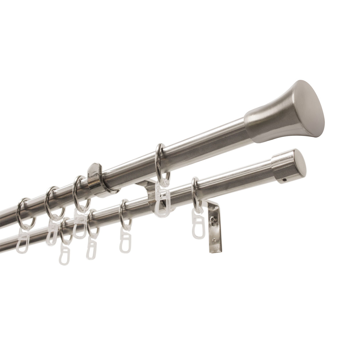 Gardinia Gardinenstange 120/210 cm edelstahl-optik