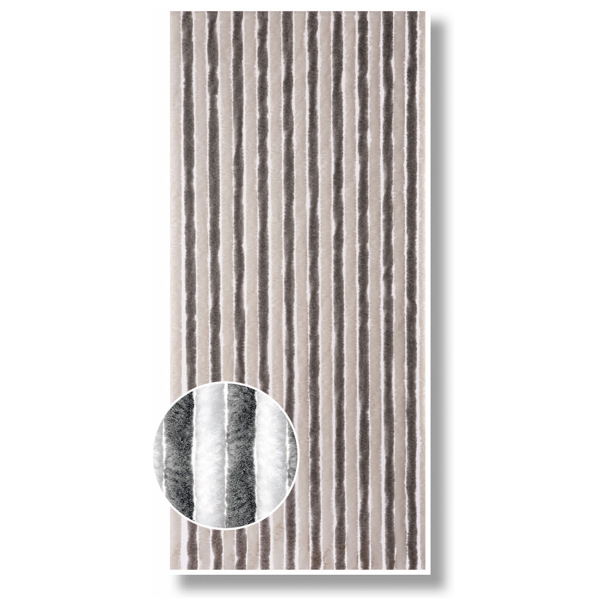 Deko-Vorhang Flauschi silver-weiß | 522161 | Fertiggardinen