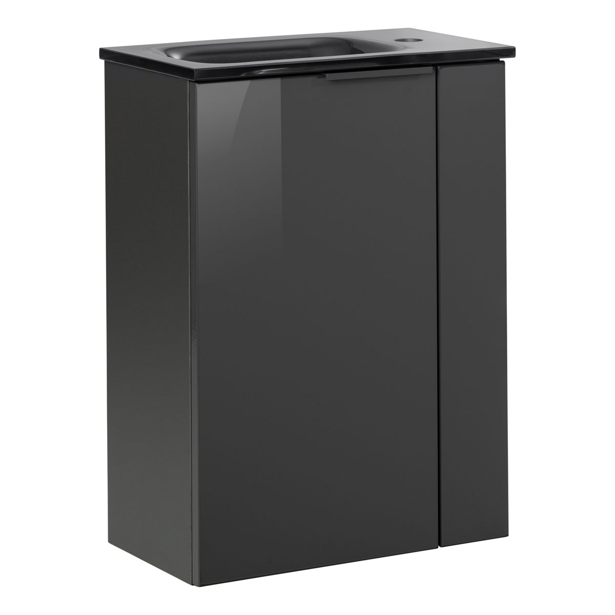 Fackelmann  Gäste-WC Glasbecken SBC 450 x 97 x 250 mm Grau links wie rechts verwendbar Bild 6