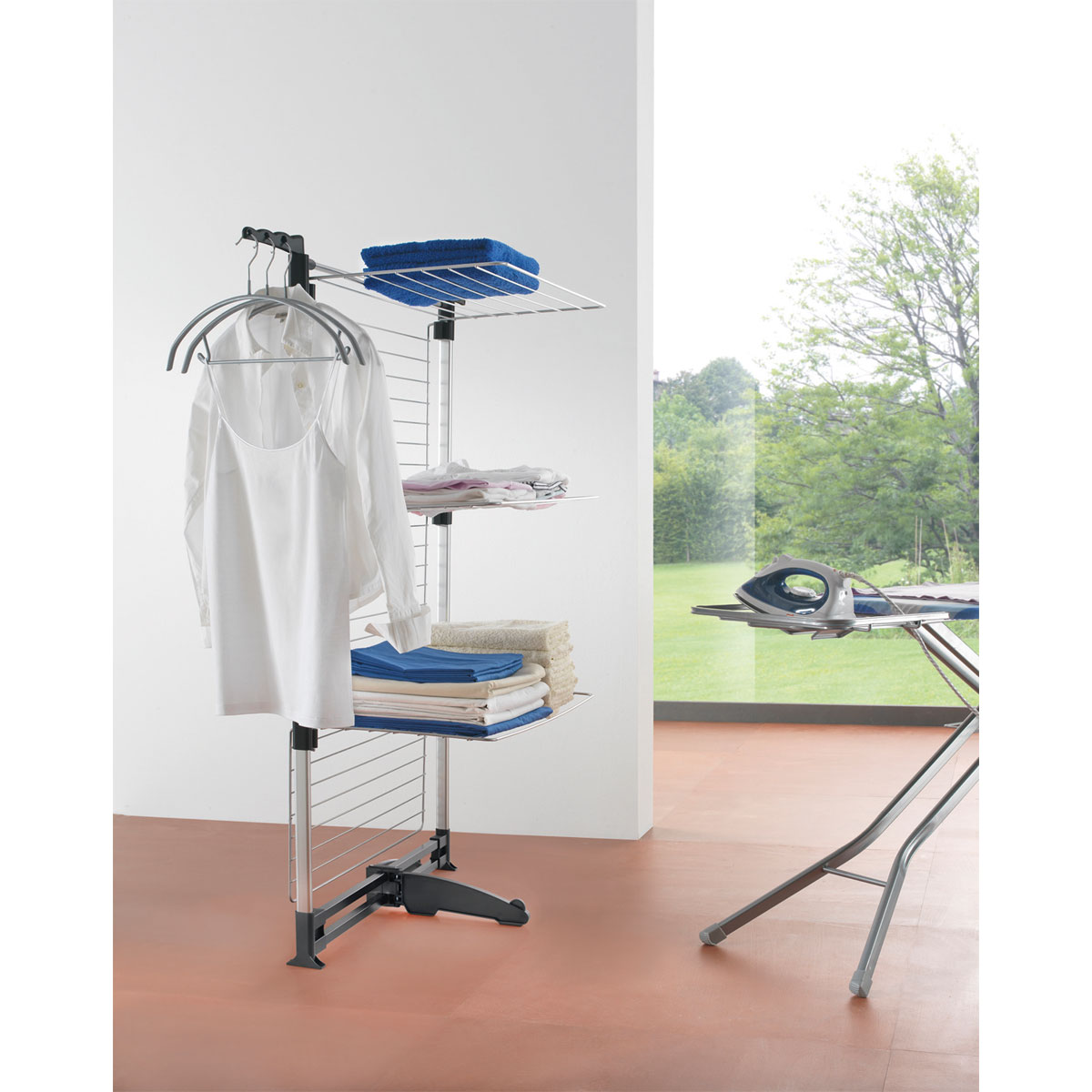 Metaltex Turm-Wäschetrockner Ciclone Vario 78 x 137 x 68 cm silber Bild 9