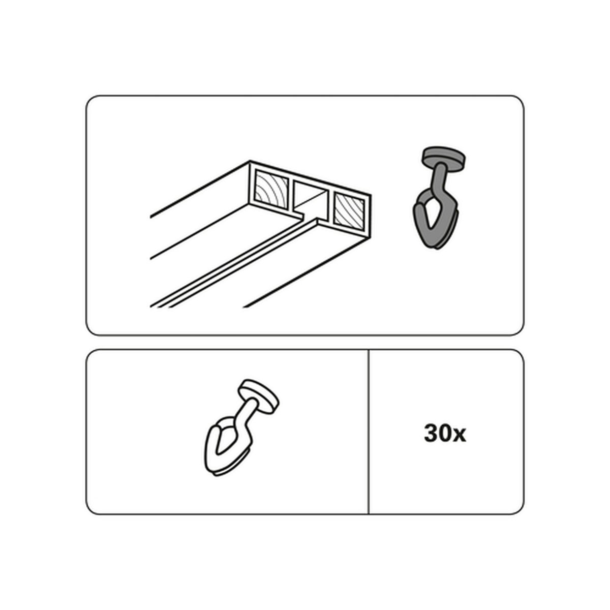 Gardinia Gleiter mit Stechhaken weiß Bild 2