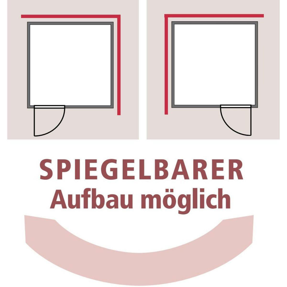 Karibu Sauna Minja Fronteinstieg 3,6 kW Ofen integr Strg mit Kranz Klarglas-Tür Bild 11