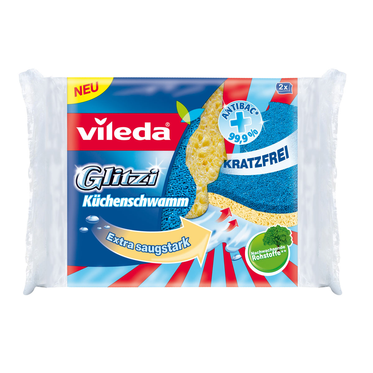 Vileda Küchenschwamm Glitzi 2 Stück