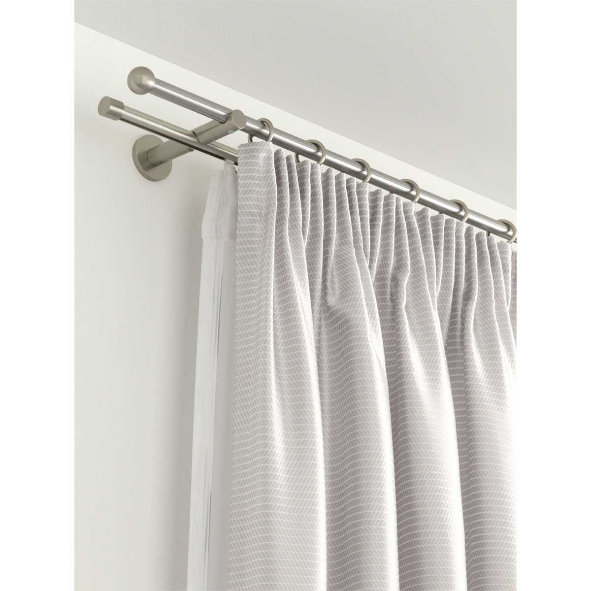 Gardinia Gardinenstange Memphis mit Innenlauf Durchmesser 1,6 x 120 cm edelstahl Bild 3