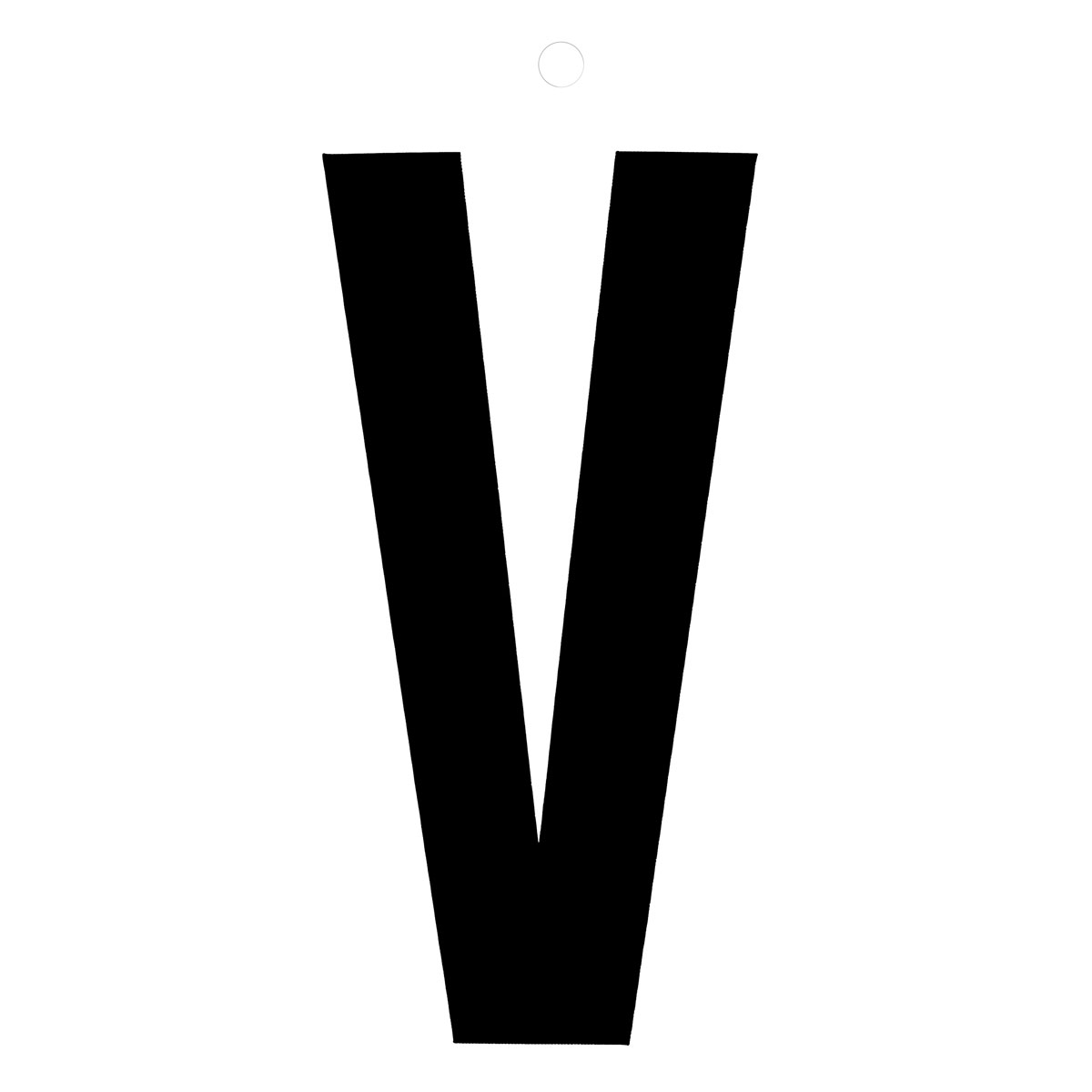 Metafranc Klebebuchstabe V 10 cm schwarz
