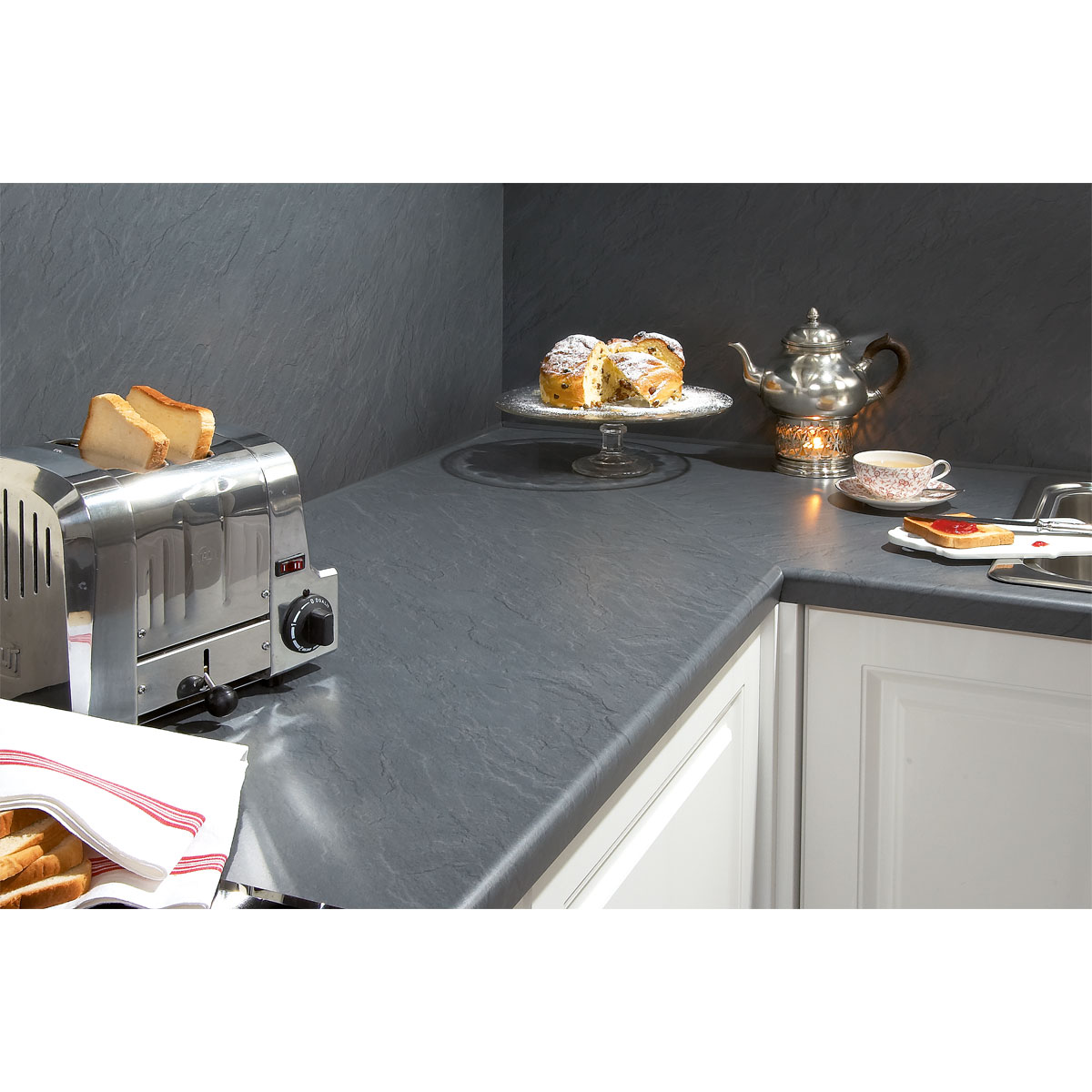 Getaelements Küchenarbeitsplatte porto schiefer 4100 x 600 x 39 mm Bild 5