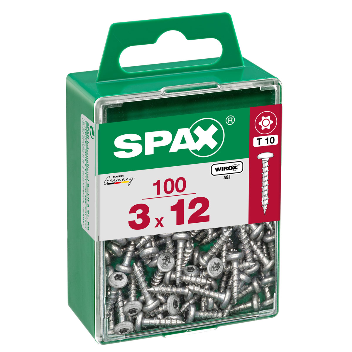 Spax Universalschraube WIROX Rundkopf 3 x 12 mm Torx 100 Stück