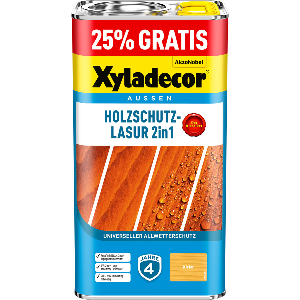 Xyladecor Holzschutz-Lasur 2in1 Kiefer 5 L