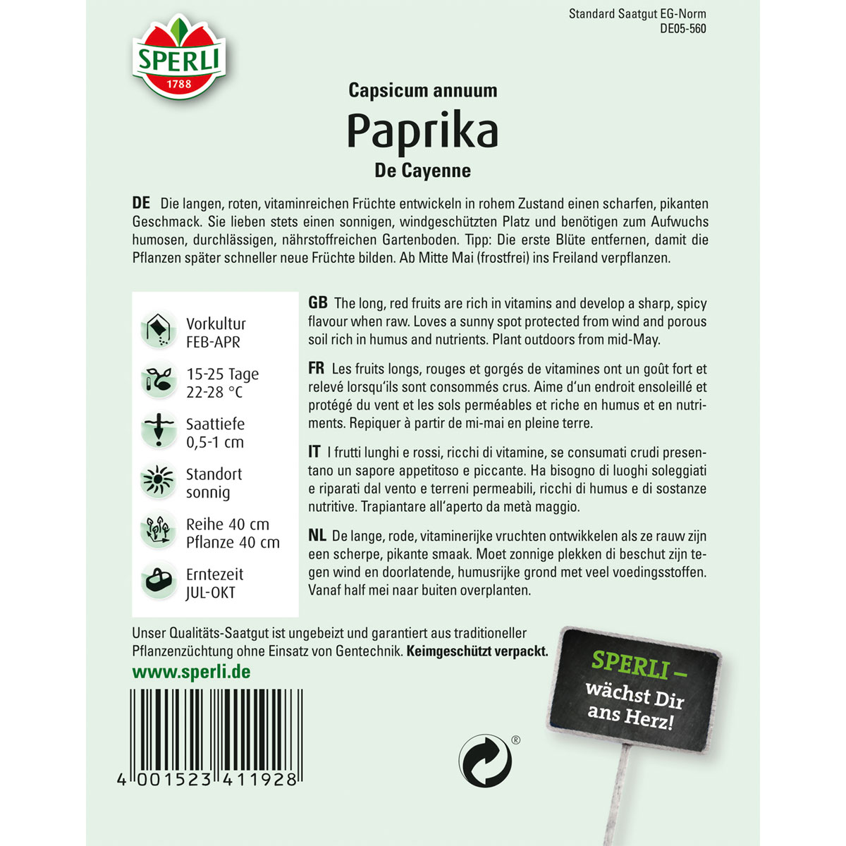 Sperli Paprika De Cayenne Bild 2