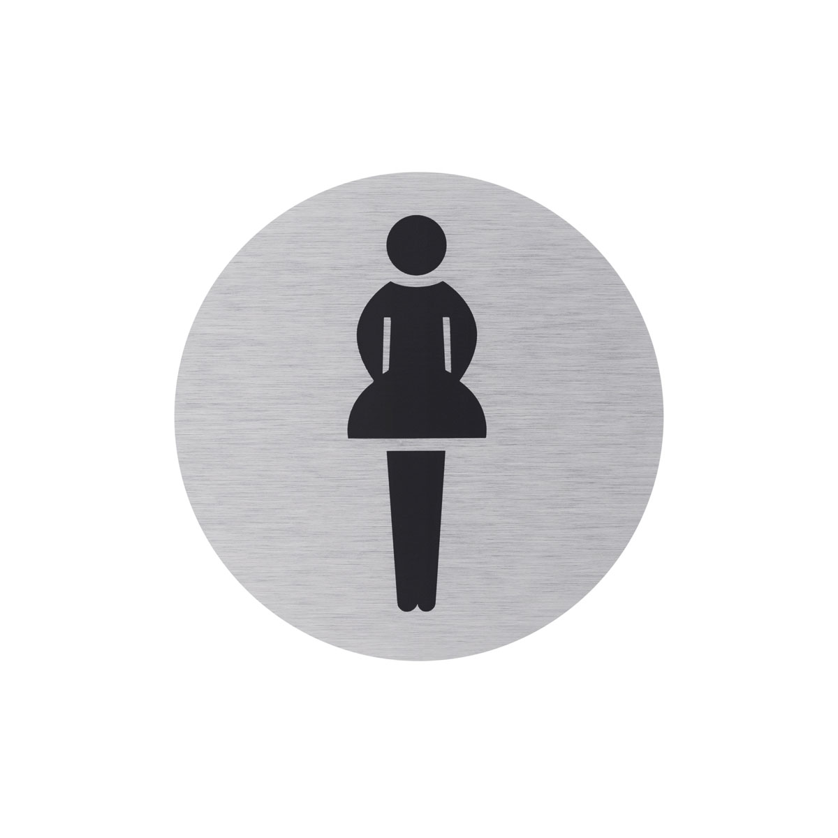 Metafranc Hinweisschild Damen Aluminium grau