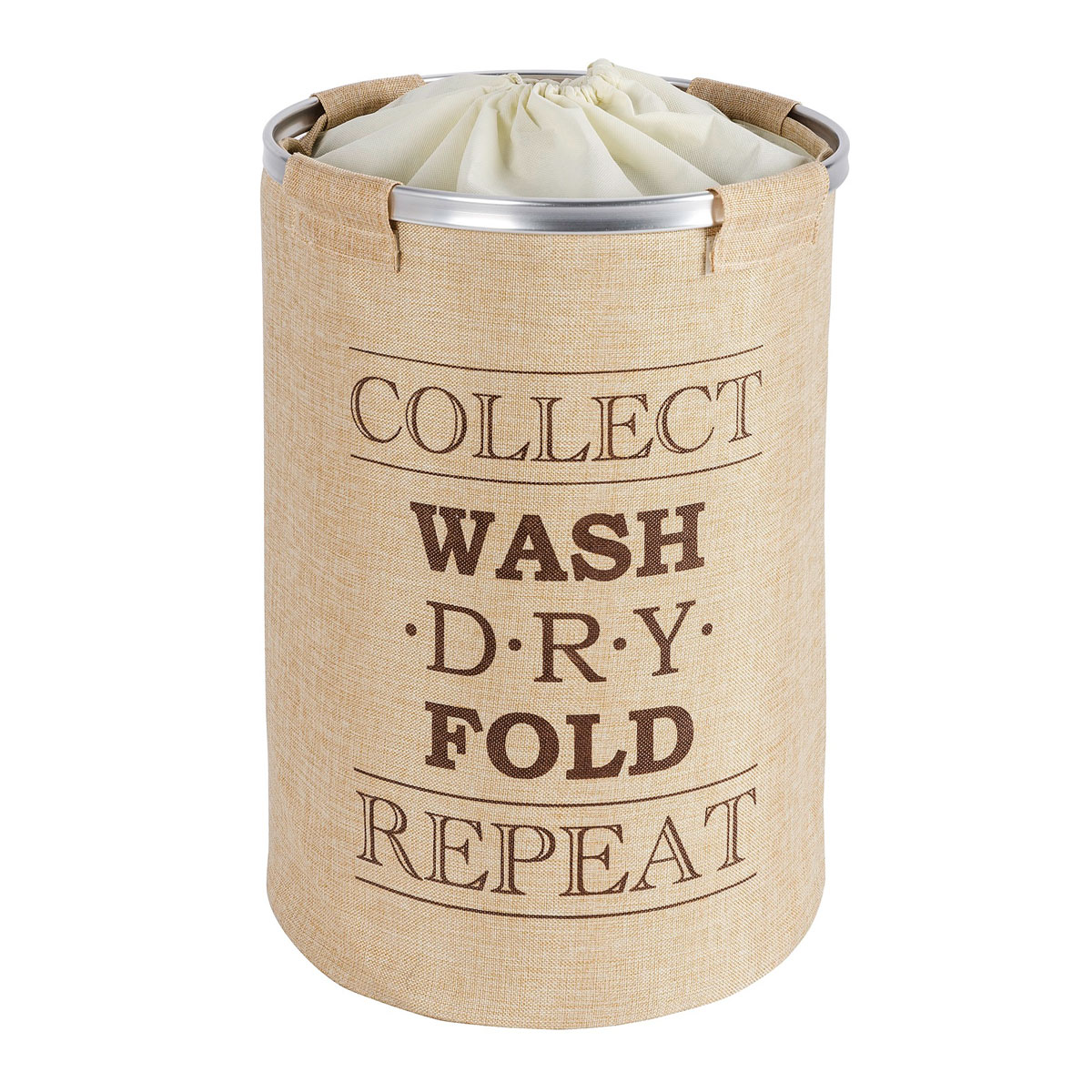 Wenko  Wäschesammler Ringo Beige Wäschekorb 68 l