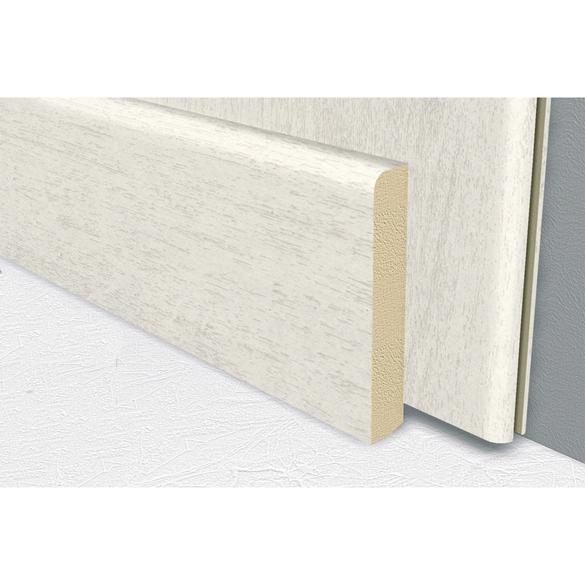 Fussleiste Eiche weiss 2,6 m