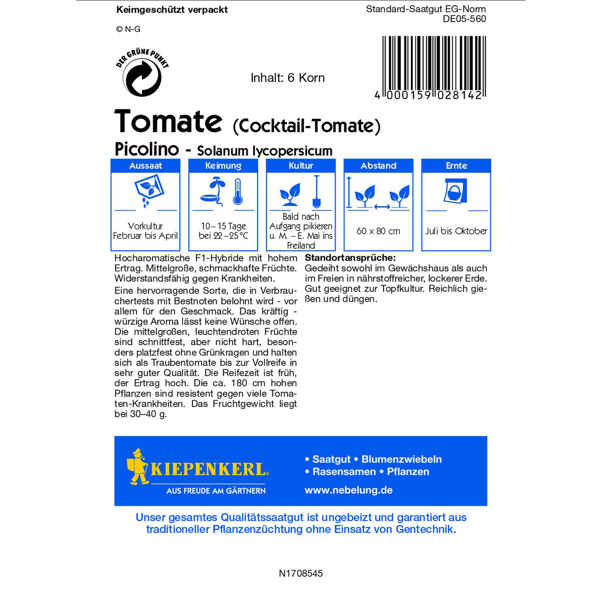 Kiepenkerl Cocktailtomate Picolino F1 Bild 3