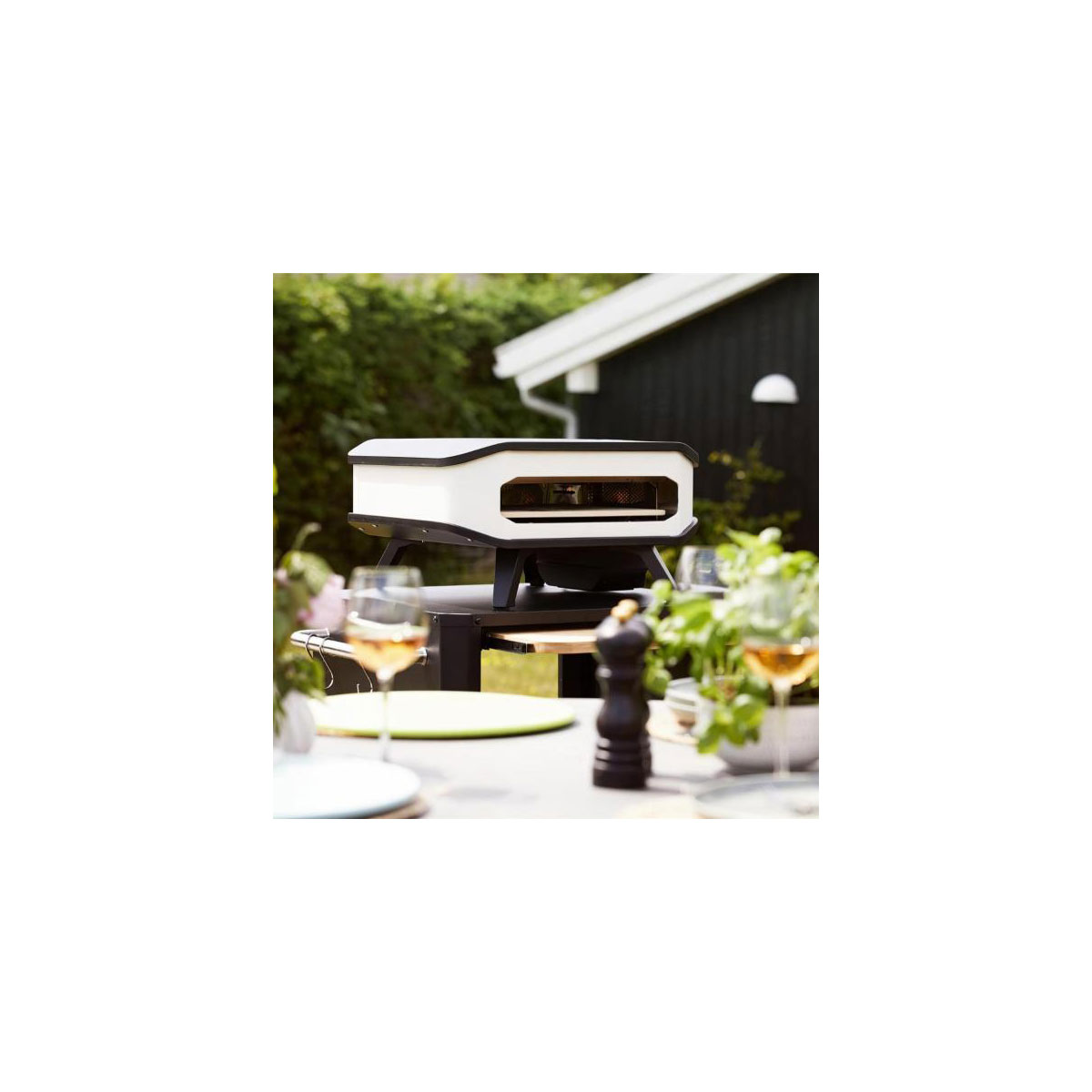 COZZE  17" Pizzaofen Elektro 230V mit Hitzeschild und Pizzastein 2200W Bild 5