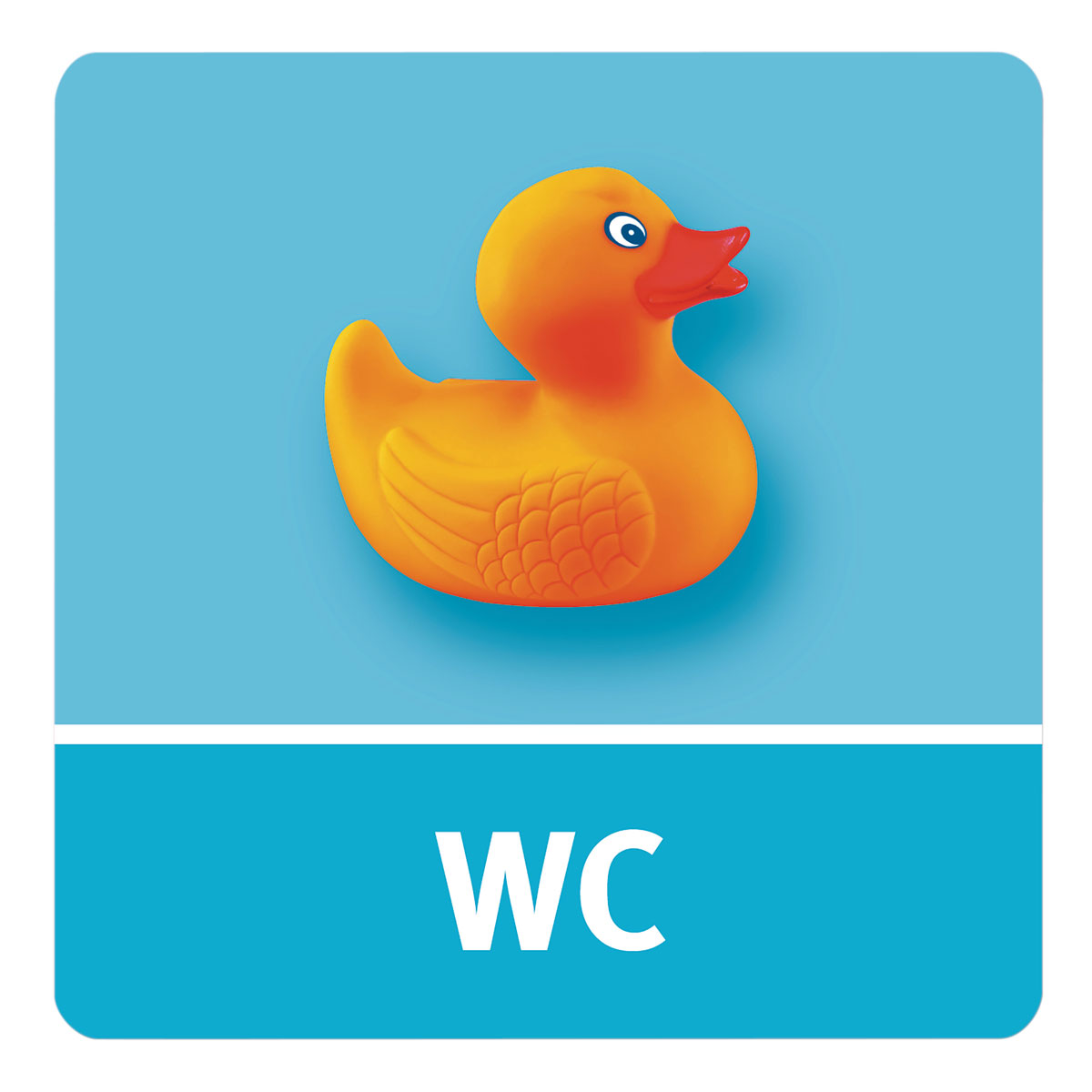 Suki Türschild WC selbsthaftend blau