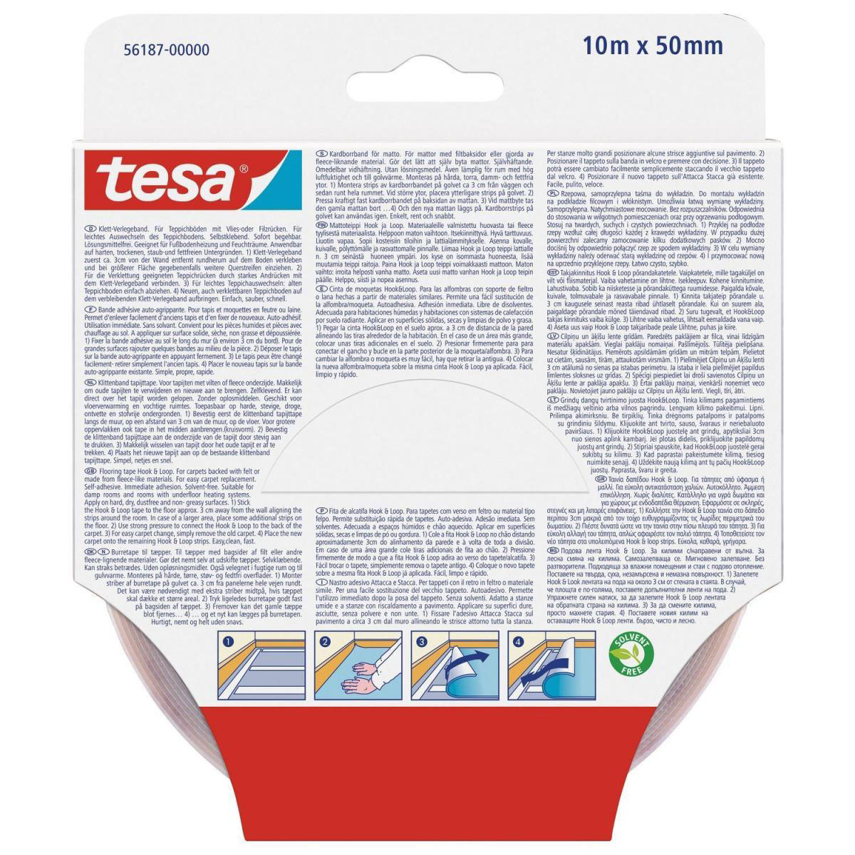 Tesa Klett-Verlegeband 10 m x 50 mm Bild 3