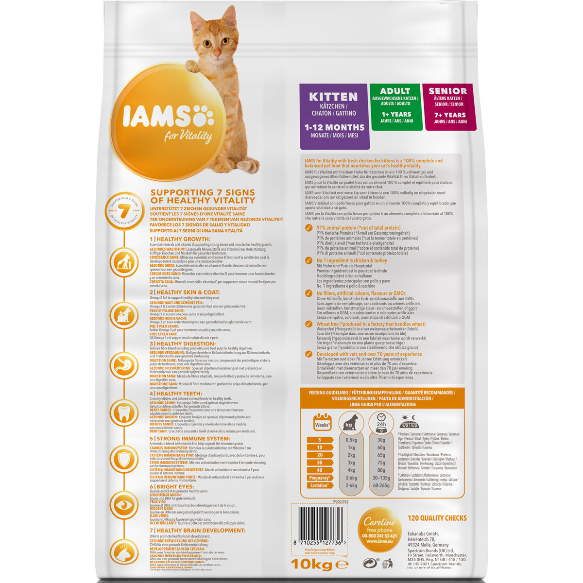 IAMS Trockenfutter Vital Kätzchen Huhn 10 kg Bild 2