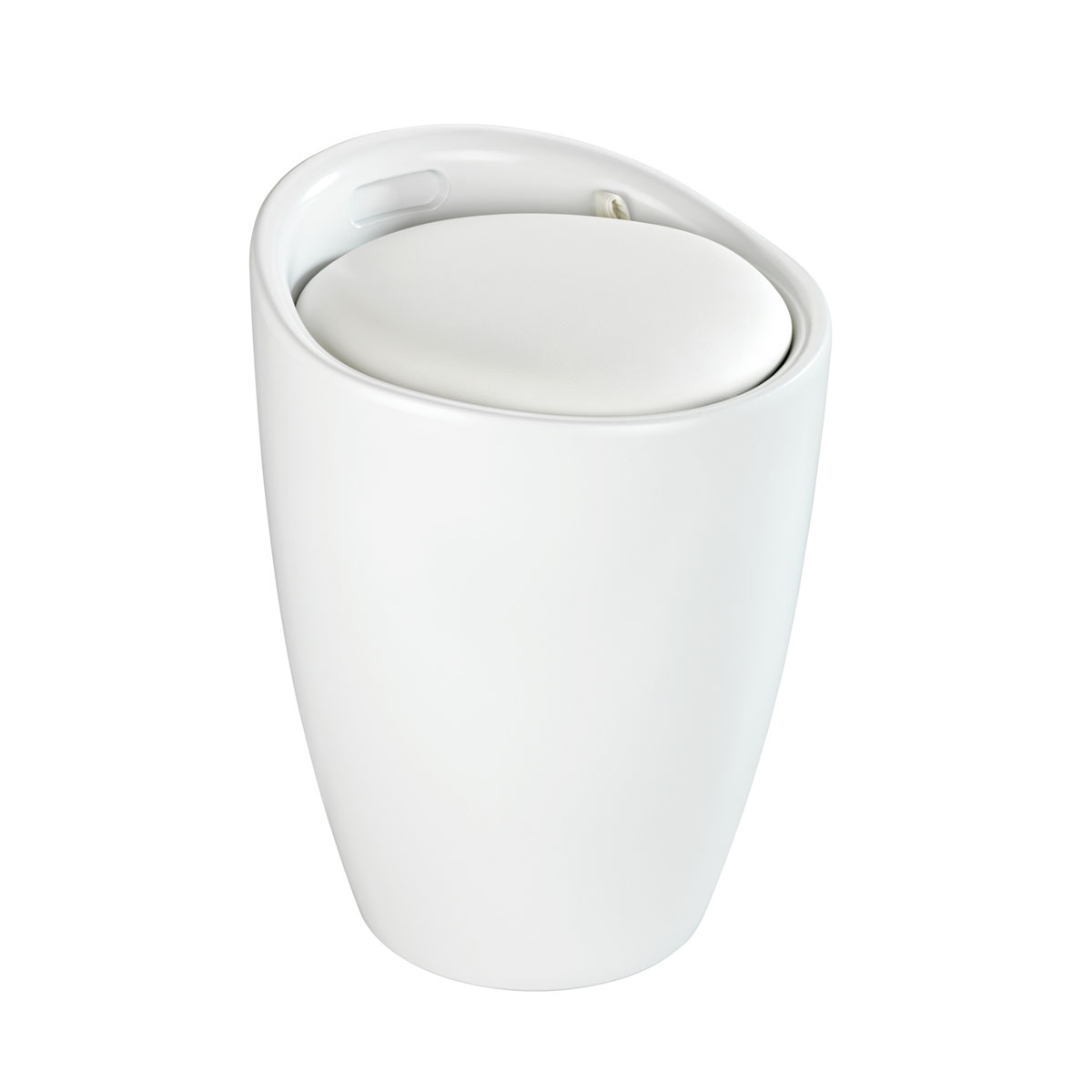 Wenko Hocker Candy weiß mit Wäschesack