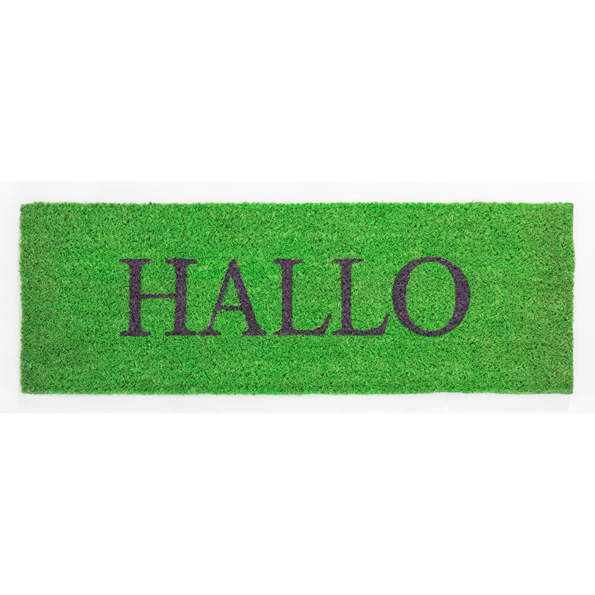 Kokosmatte „Hallo“ 26x75 cm, grün