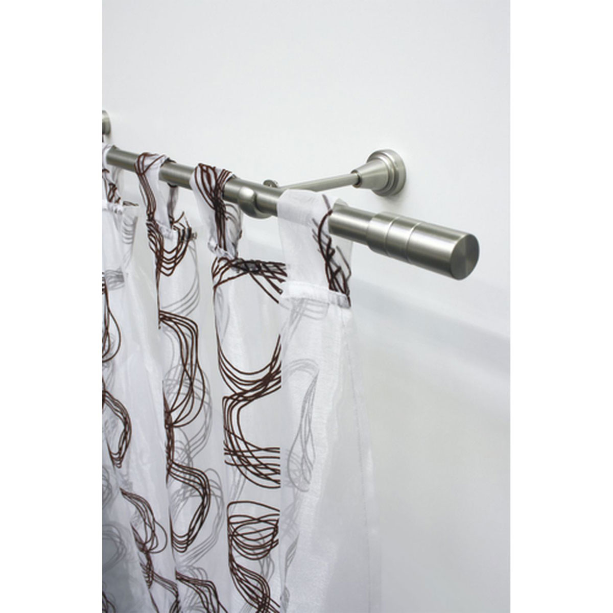 Gardinia Gardinenstange Ally 1-Lauf Durchmesser 19 mm 200 cm Edelstahl-optik Bild 2