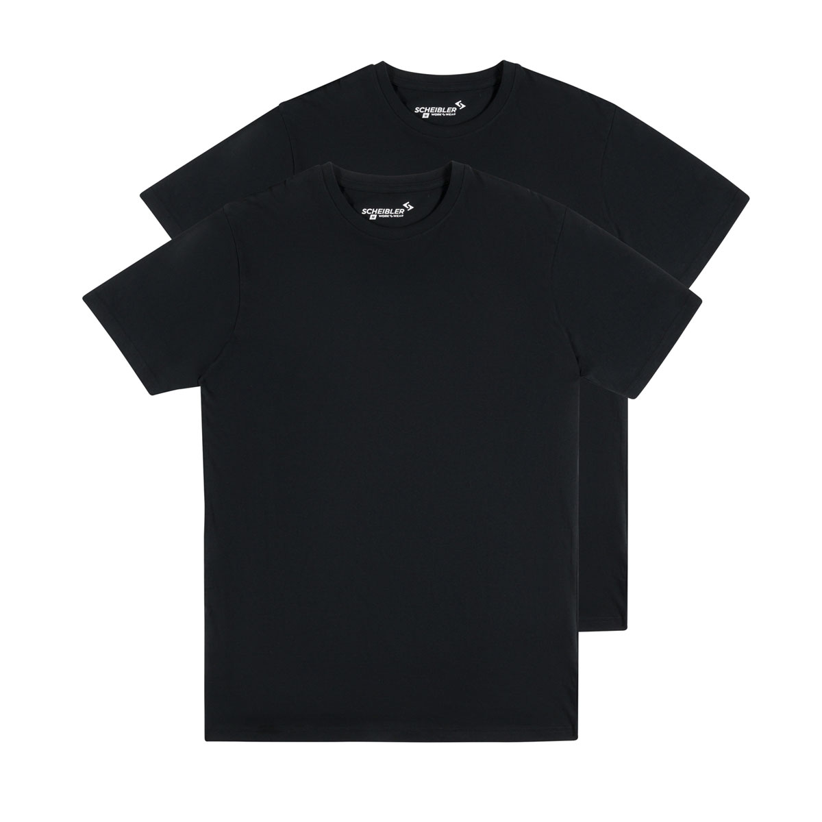 Scheibler Doppelpack T-Shirt schwarz Größe XL