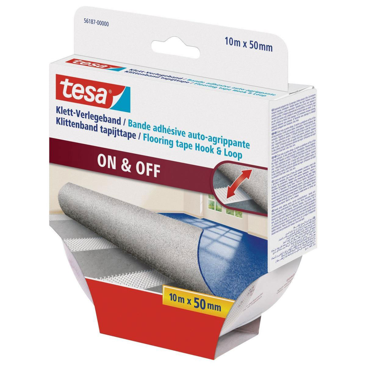 Tesa Klett-Verlegeband 10 m x 50 mm Bild 2