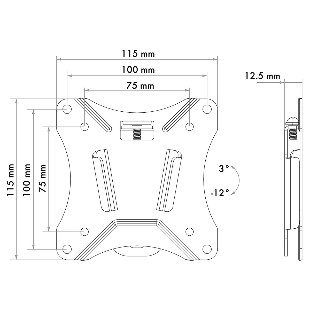 Schwaiger TV-Wandhalter Tilt 1 33 bis 74 cm max. 25 kg Bild 5