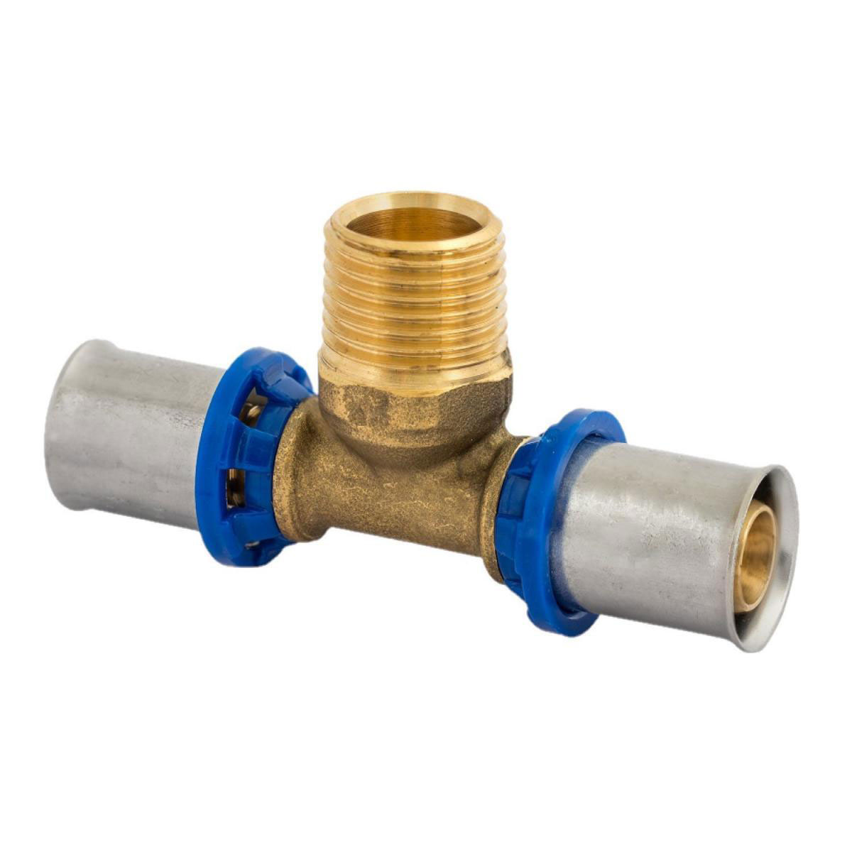 Kirchhoff T-Übergangsstück Pressfitting für Mehrschicht-Verbundrohr 20 mmx3/4"AG