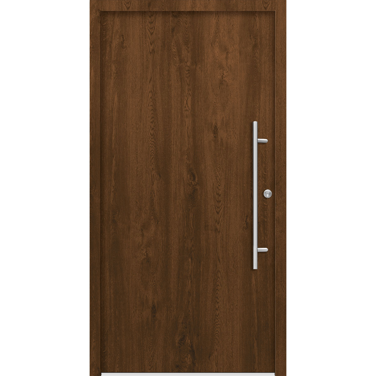 SplenDoor  Premium-Haustür Passivedoor Ribe energiesparend nussbaum 100 x 210 cm rechts Bild 1