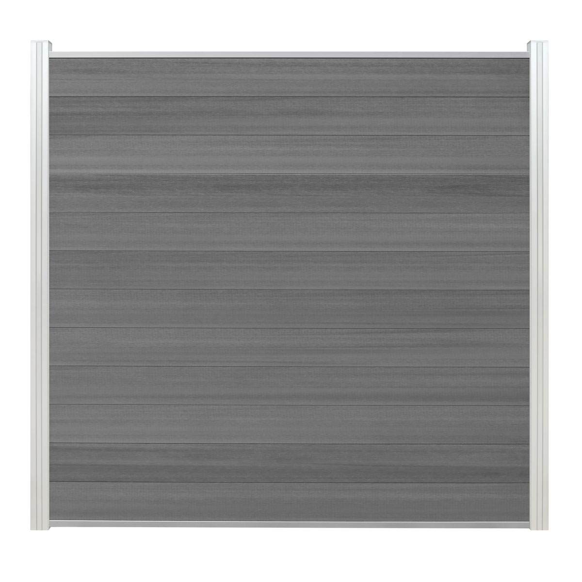 WPC Steckzaun Anfangs Endleiste 179 x 2,5x 2 cm Aluminium Bild 3