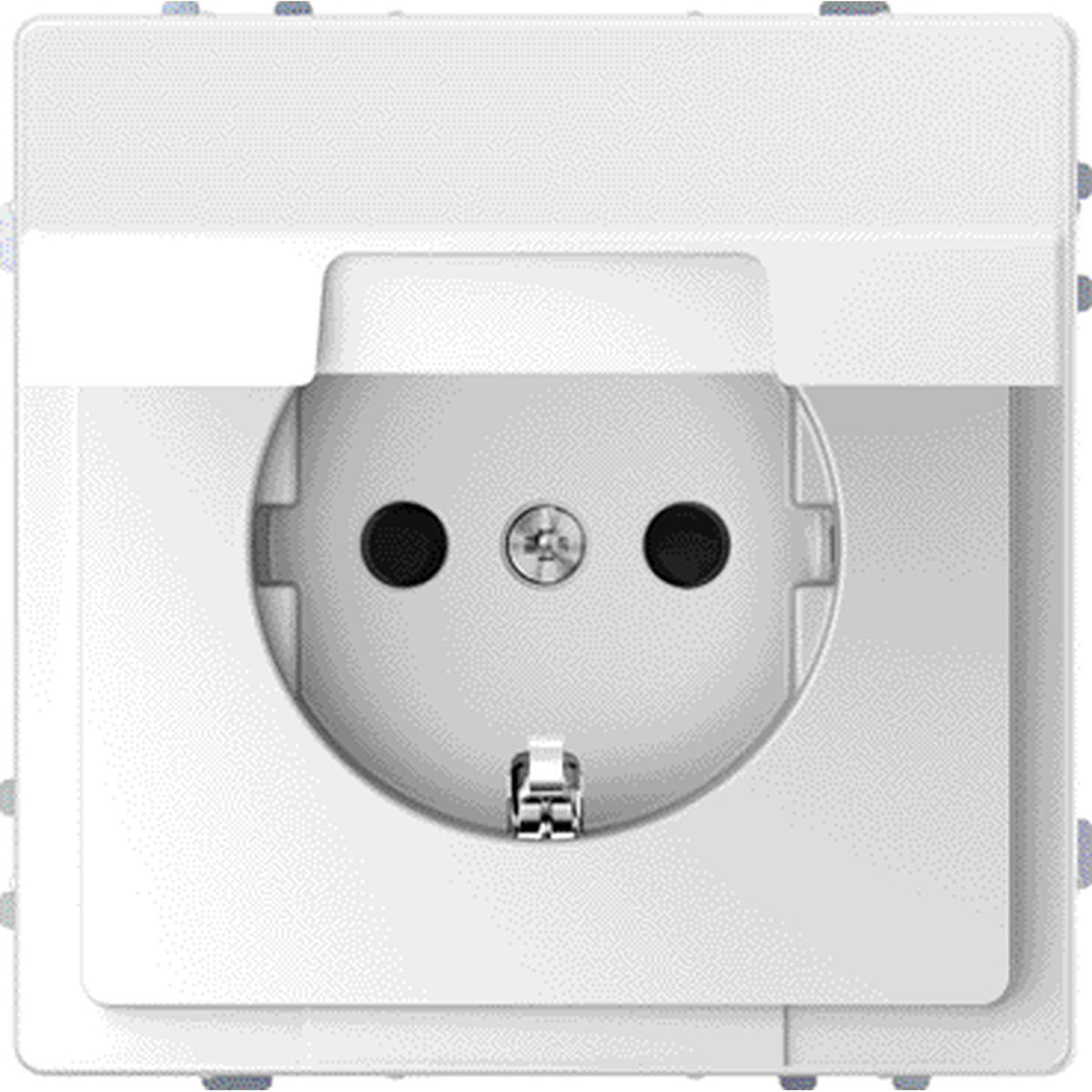 Merten SCHUKO-Steckdose System Design weiß Klappdeckel