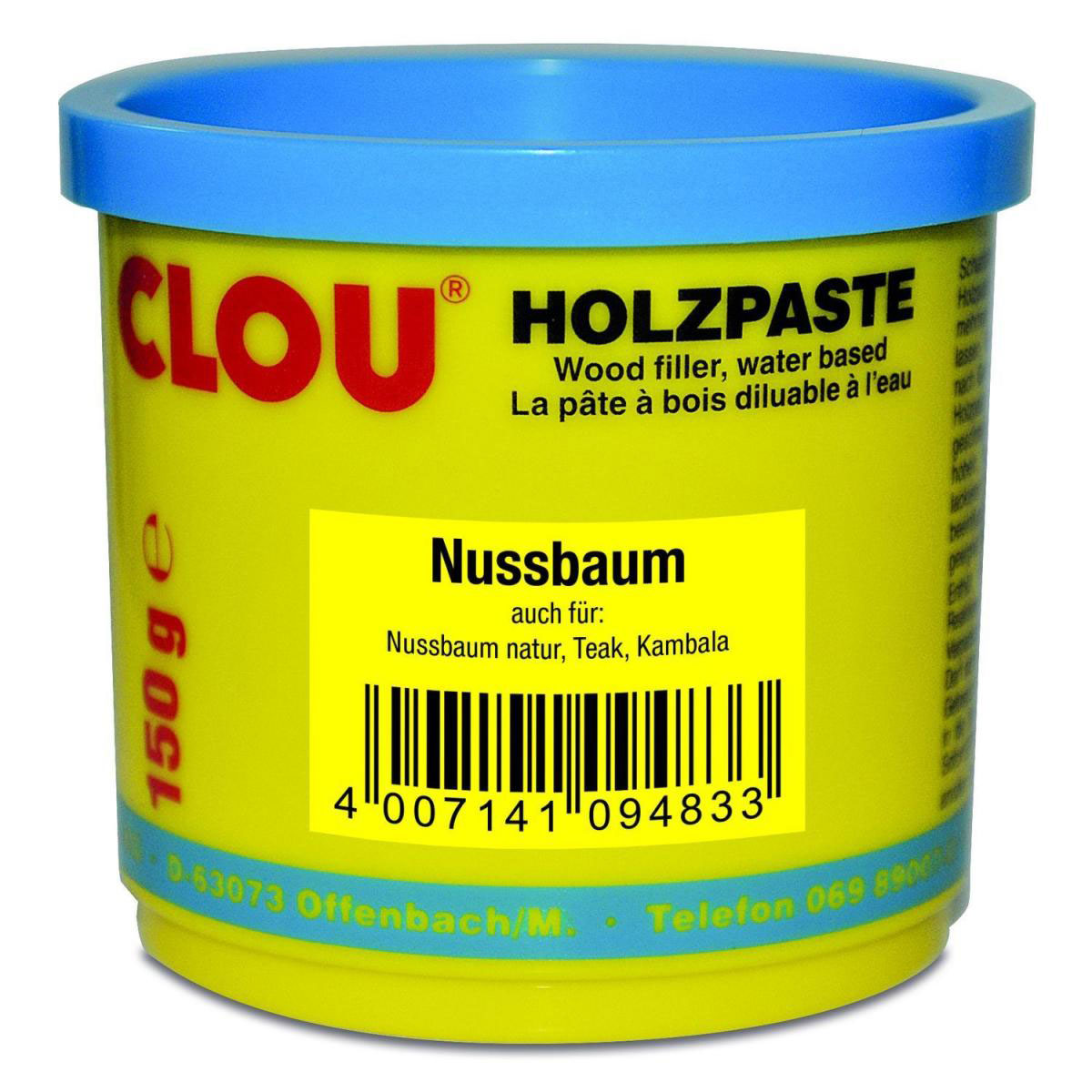 Clou Holzpaste 150 g, Nussbaum