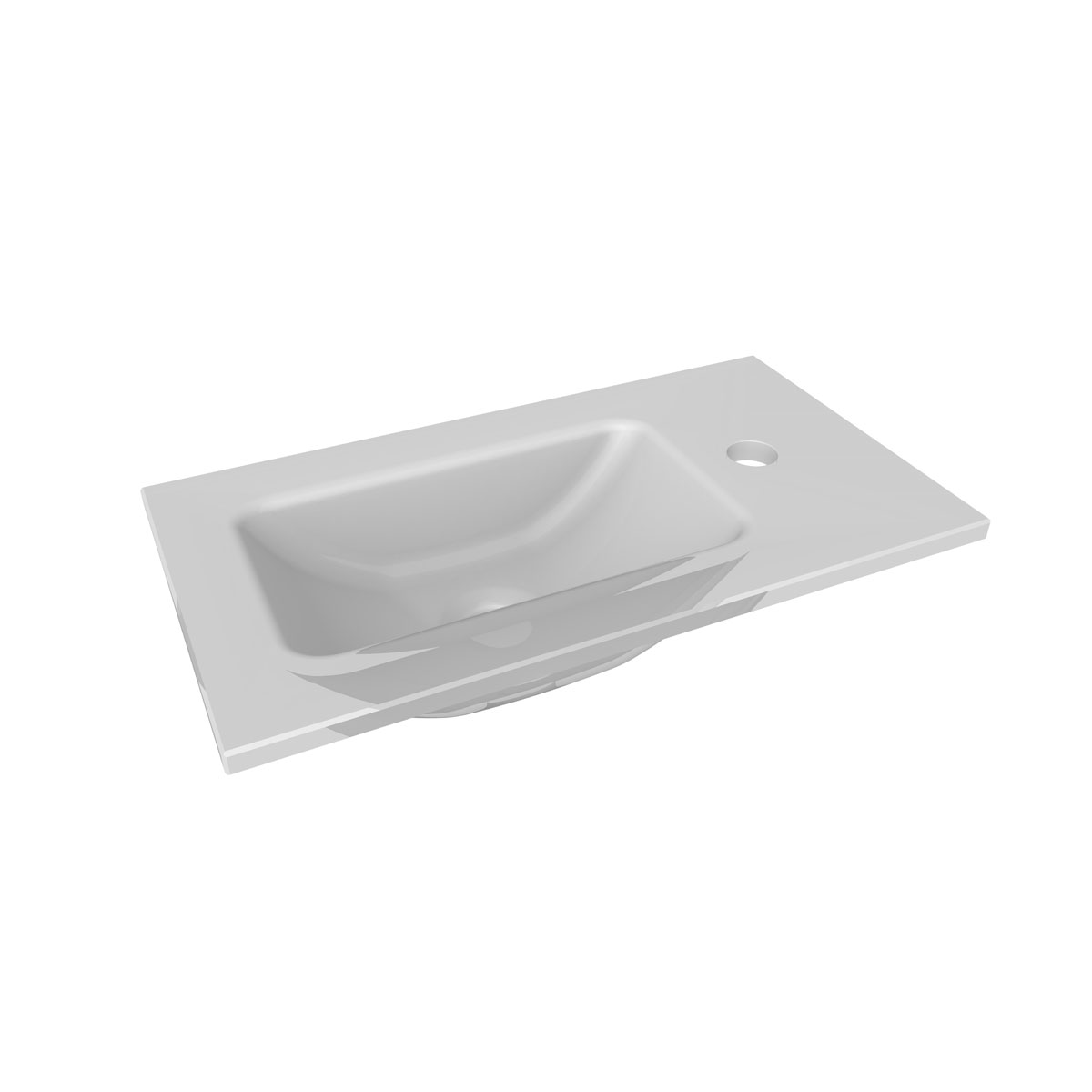 Fackelmann  Gäste-WC Glasbecken SBC 450 x 97 x 250 mm Weiß links wie rechts verwendbar
