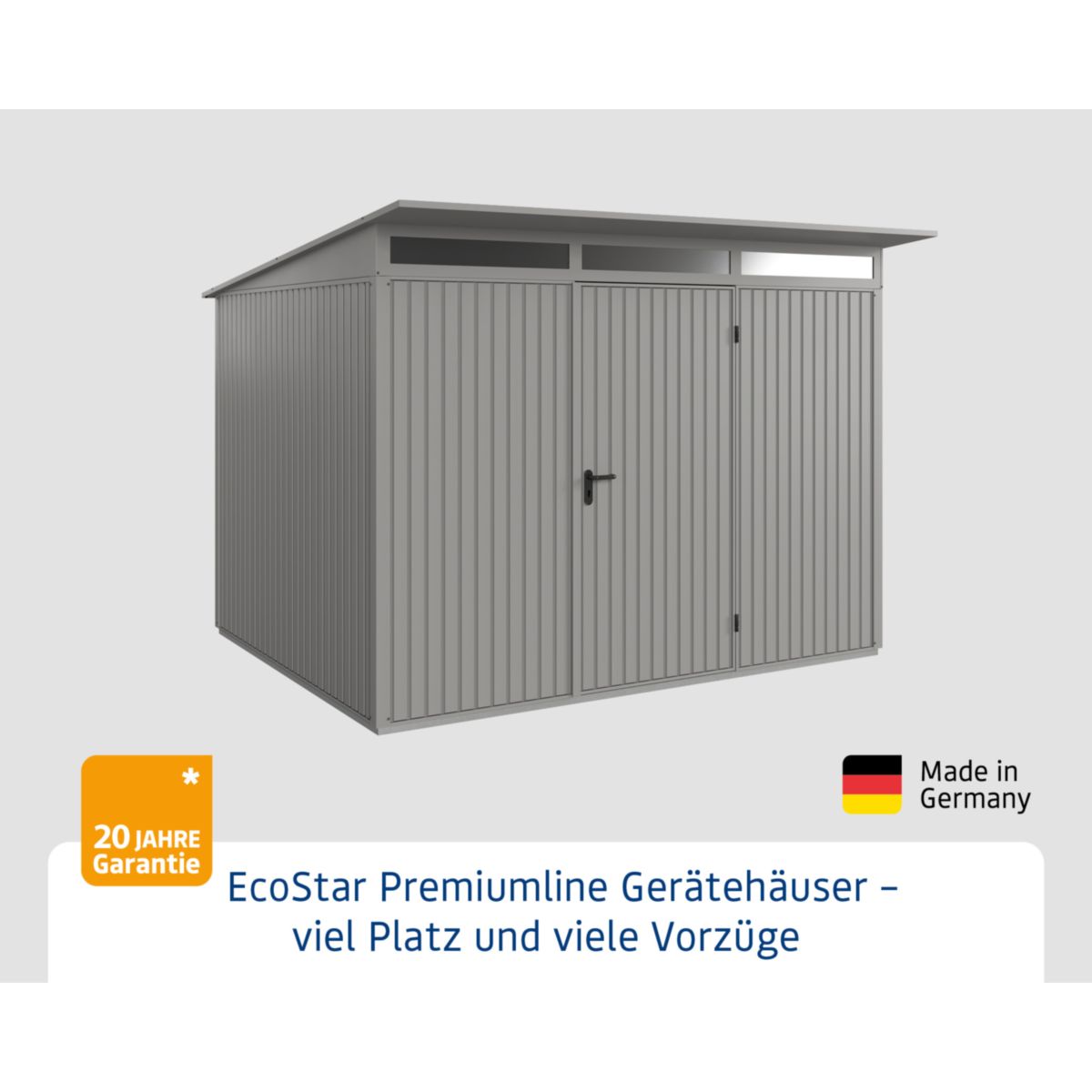 EcoStar  Gerätehaus Trend-PTyp 3RAL9007 1 flg Bild 2